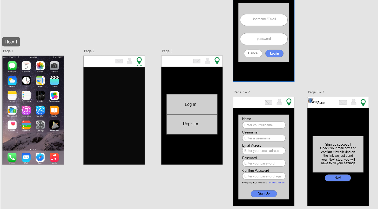 Never Alone App and Logo Design 1.2, par AnarælXIII