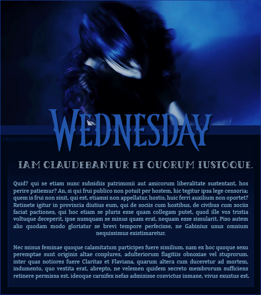 Fiche Equideow Wednesday Animé 2, par Fraisy Sarcasm