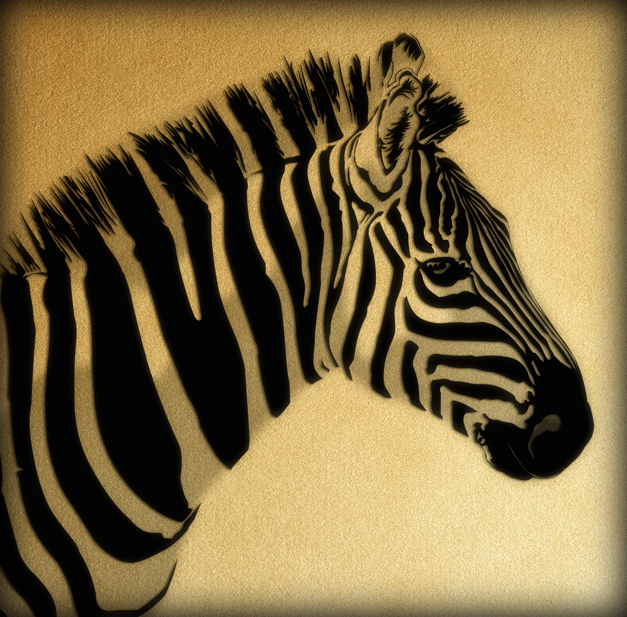 Zèbre découpé, par Tamara