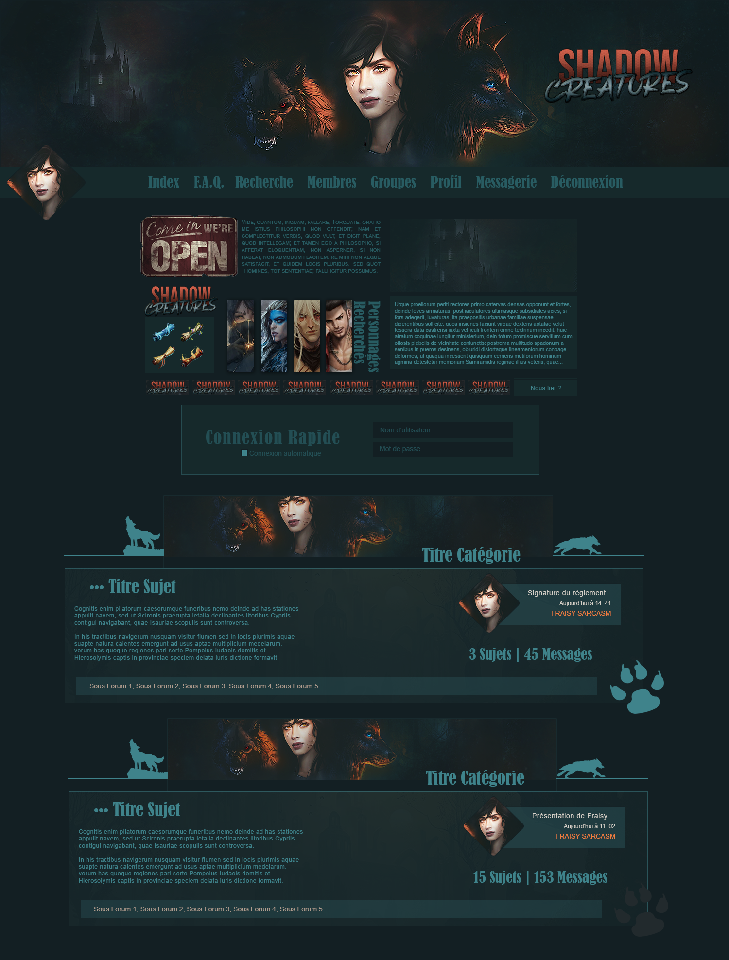 Maquette • Shadow Creatures, par Fraisy Sarcasm