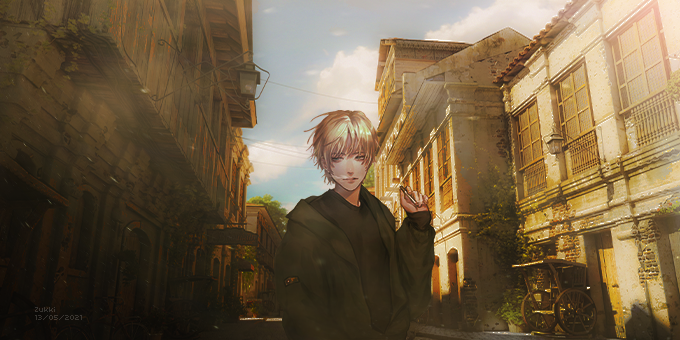 Un homme dans la ville, par Zukki