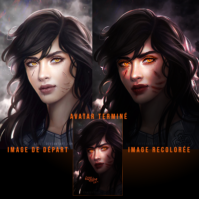 Changement d'univers • Burning eyes, par Fraisy Sarcasm