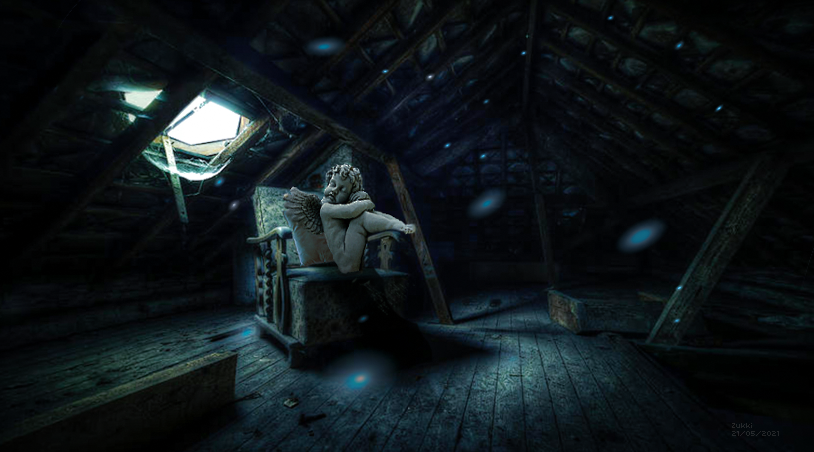 Juste une sieste au grenier, par Zukki