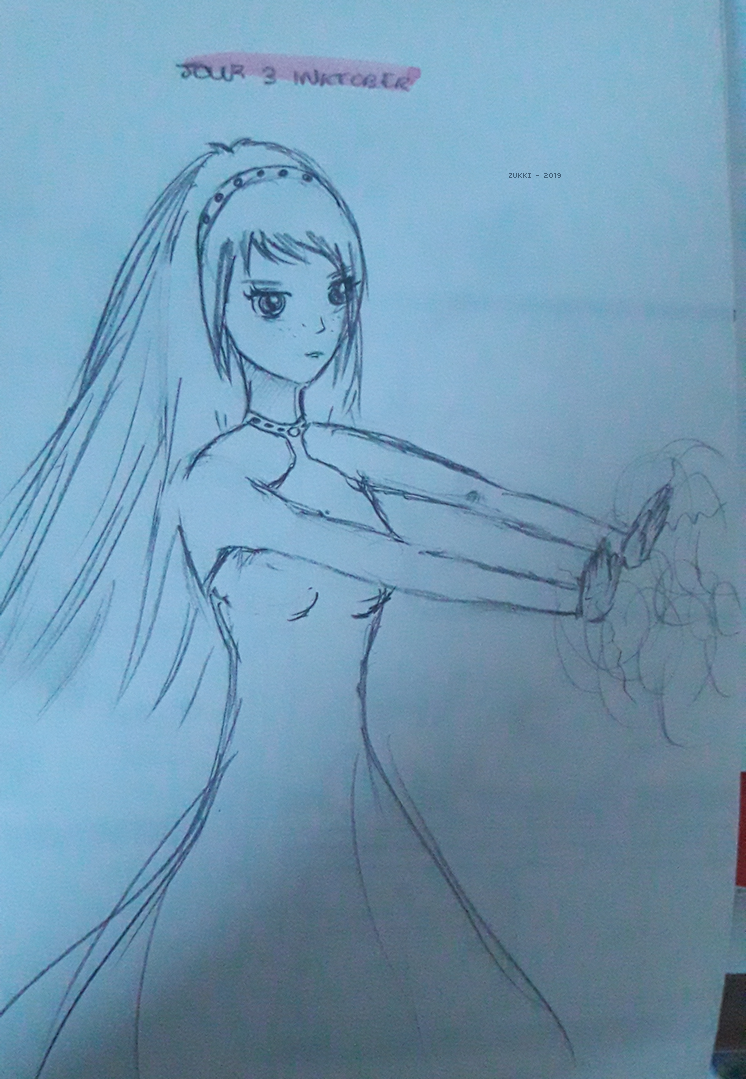 [Dessin] Inktober - Entraînement - Sinoko, par Zukki