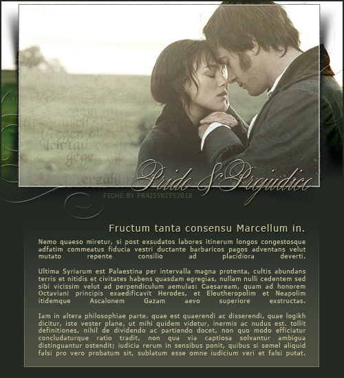 Fiche Pride & Prejudice, par Fraisy Sarcasm