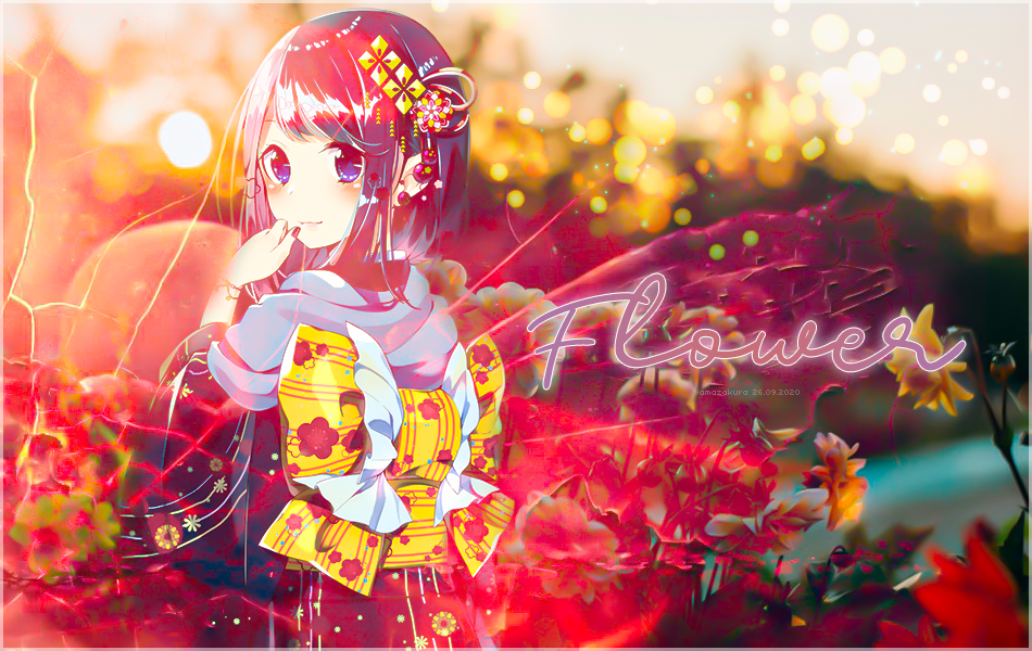 Flower in the pretty field, par Yamazakura