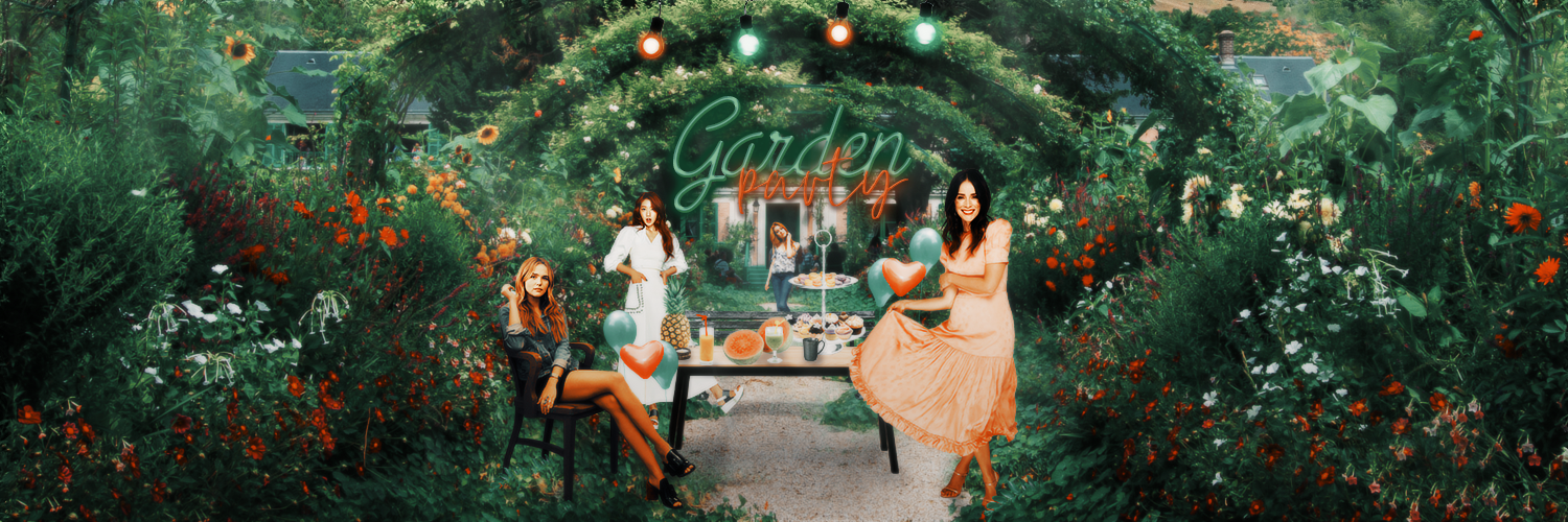 Header réaliste "Garden Party", par Selene