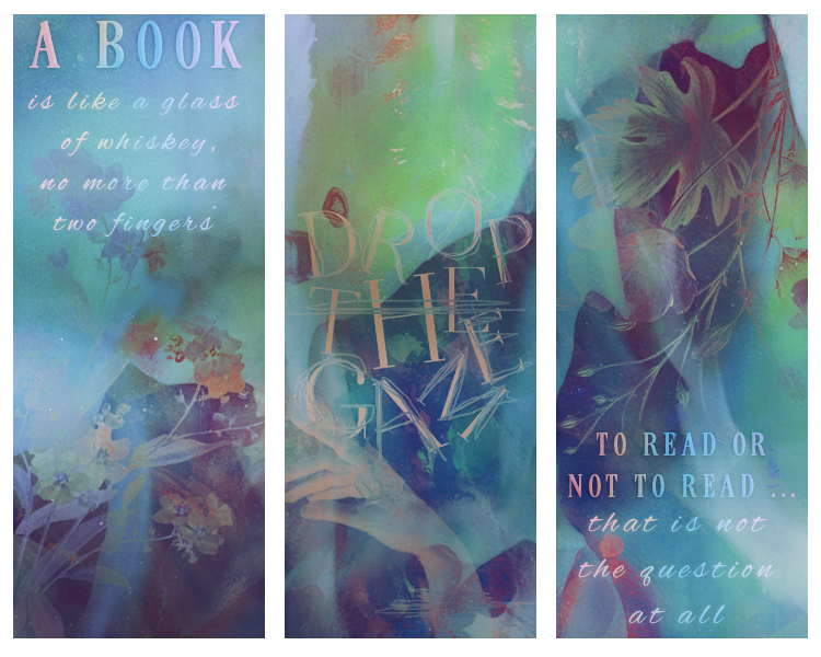 Marque pages juste avec des textures, par Pandora