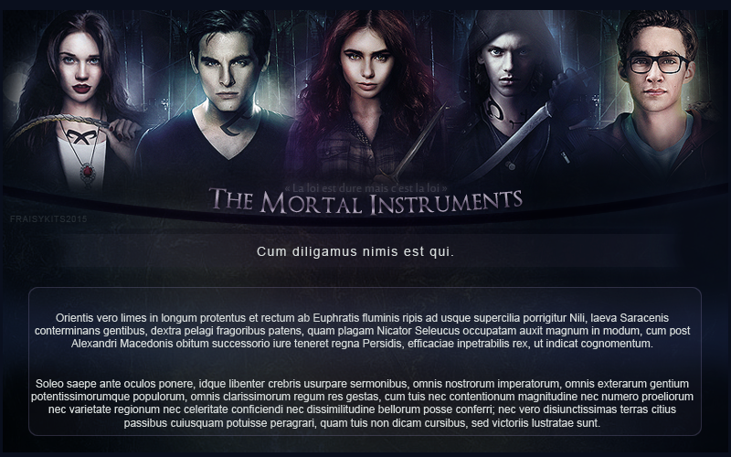 Fiche Mortal Instruments, par Fraisy Sarcasm
