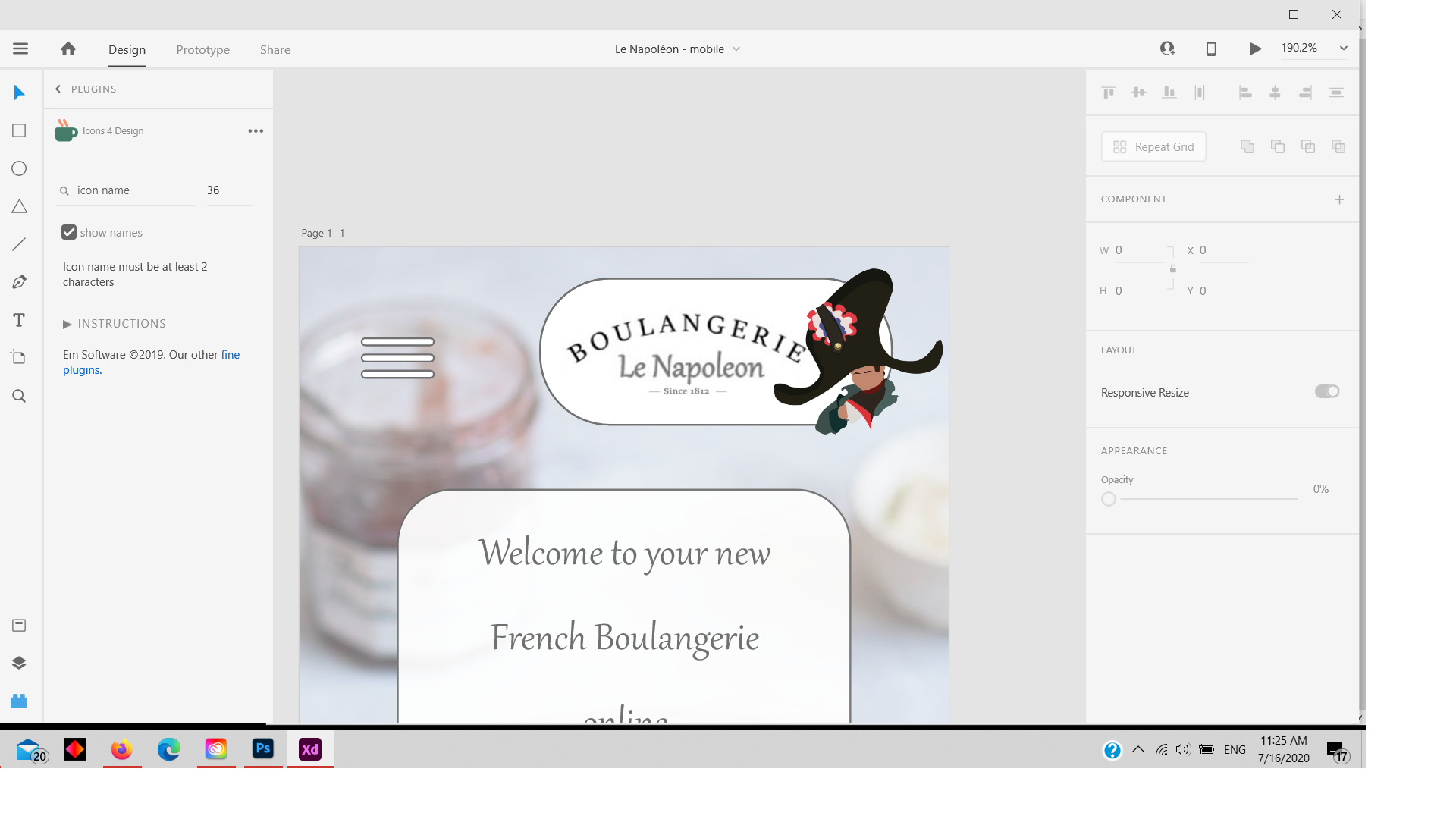 Boulangerie App design 1.10, par AnarælXIII