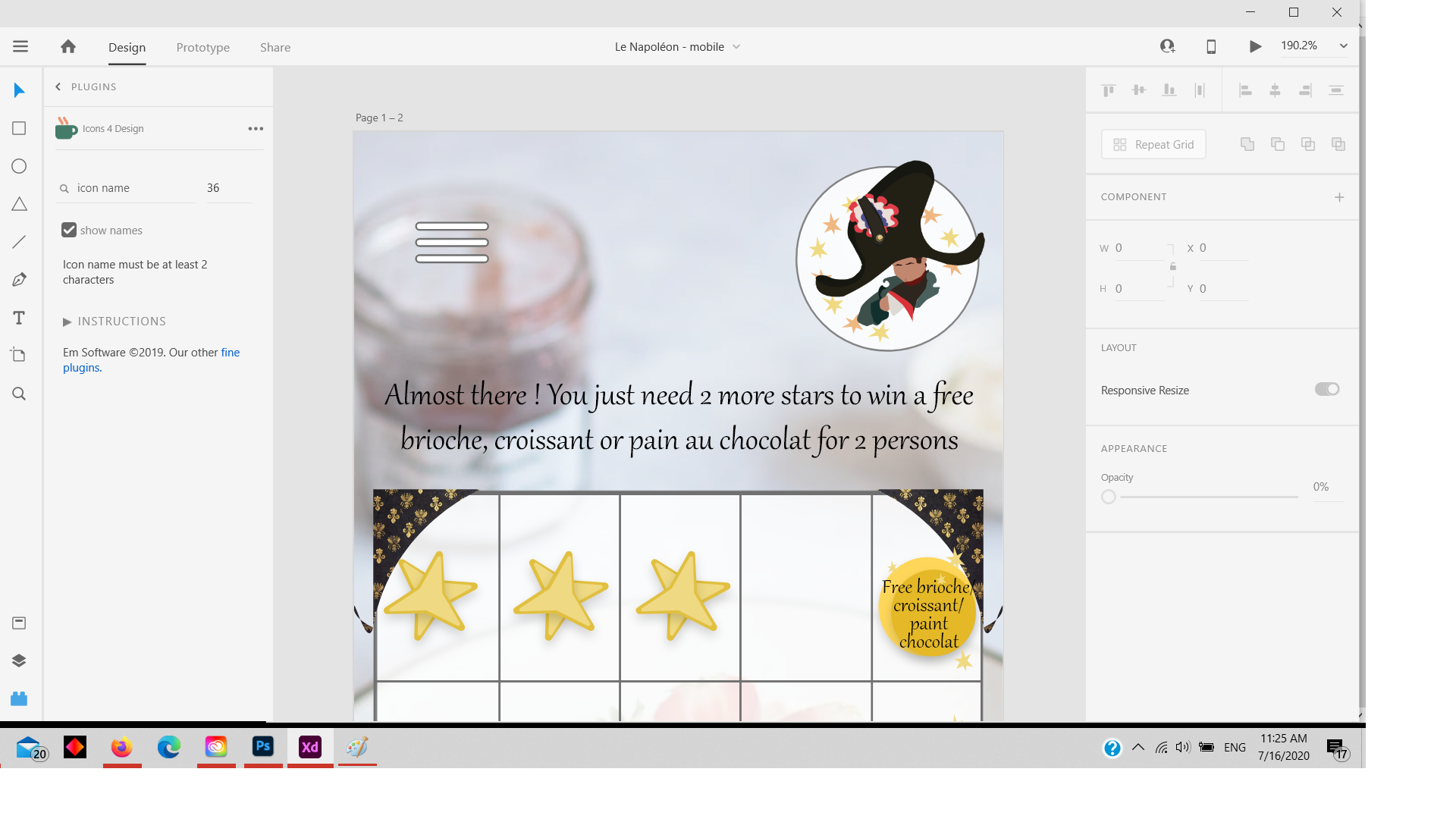 Boulangerie App design 1.7, par AnarælXIII