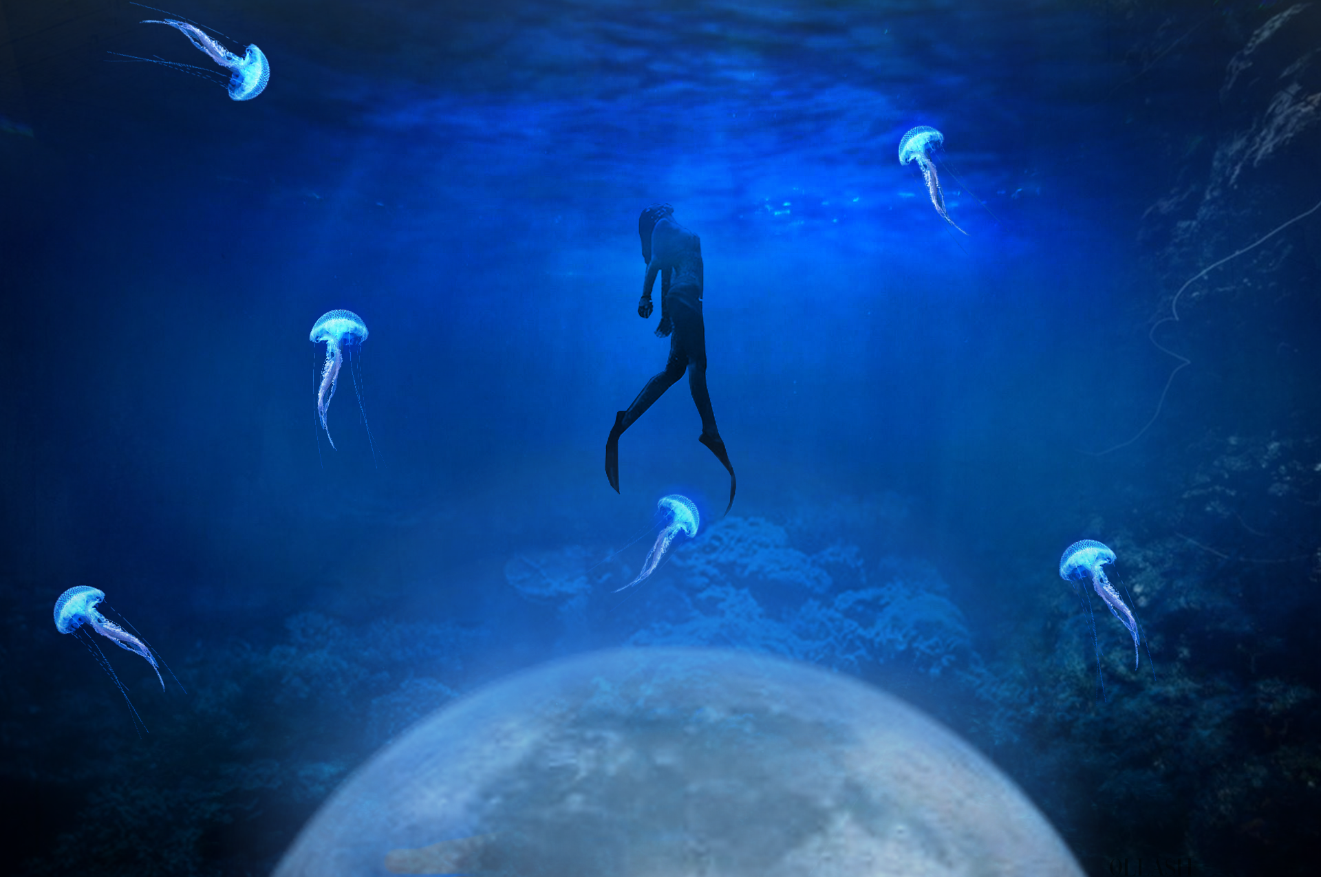 La Lune d'eau, par Ollash