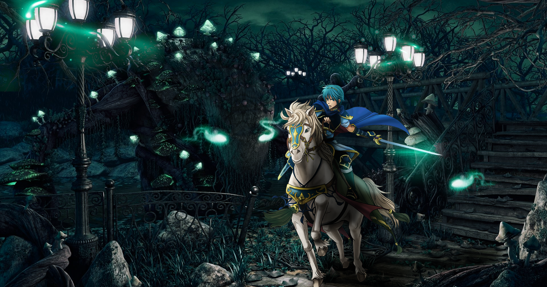 Cavalier dans la vallée Spectrale, par Zukki