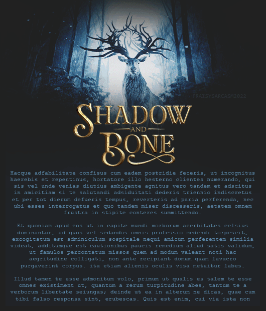 Fiche Equideow Shadow & Bone, par Fraisy Sarcasm